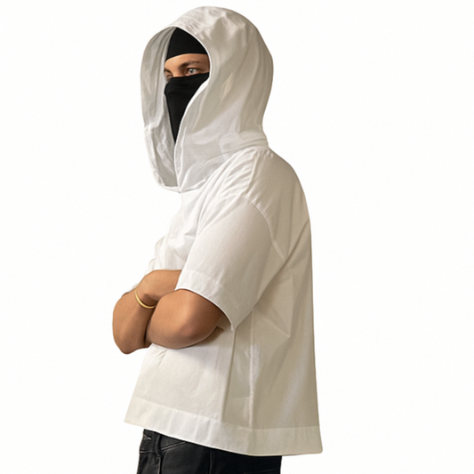 HOODED DRESS SHIRT